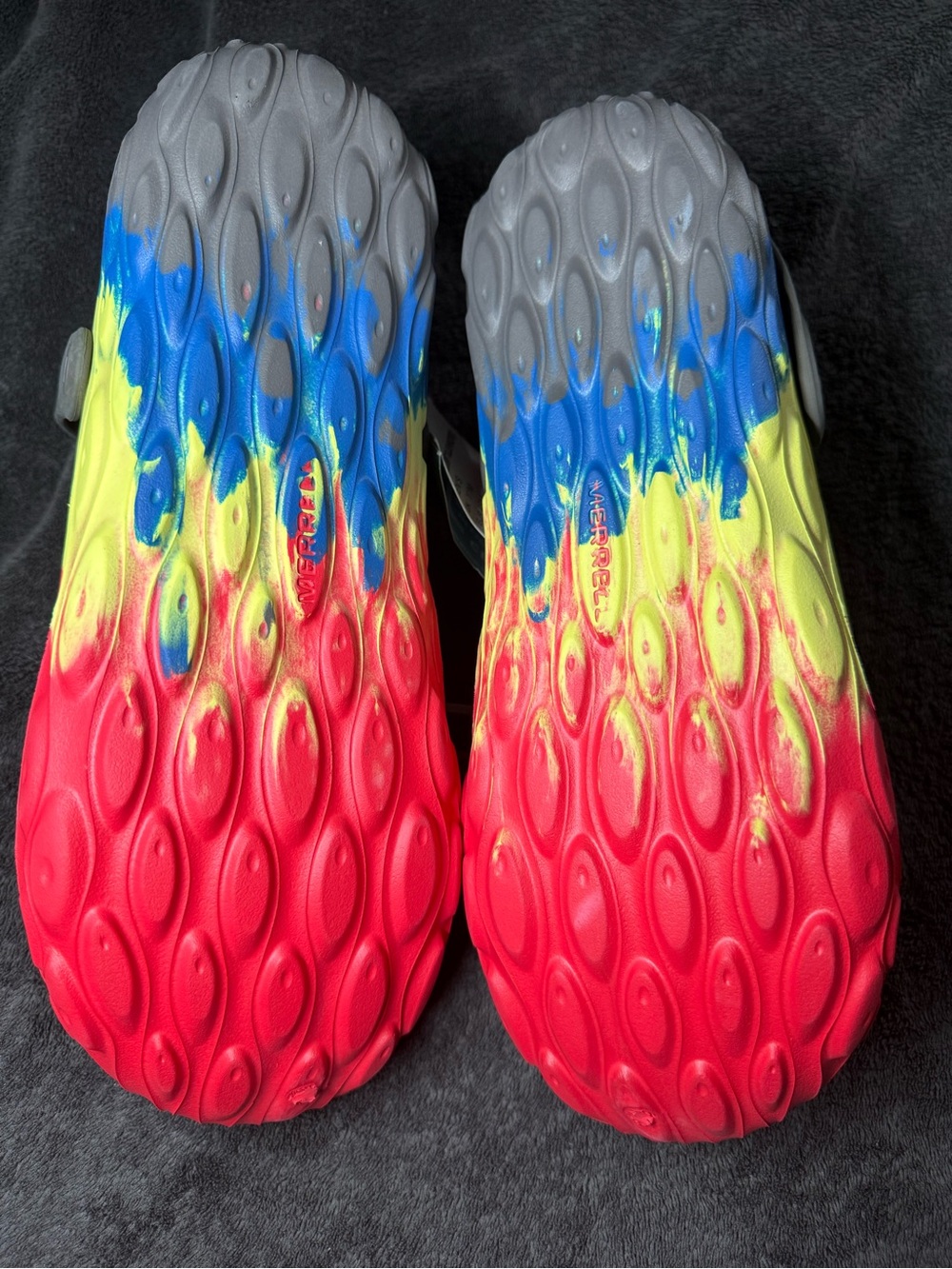 Merrell Hydro Moc Drift RED/BLUE/HIVIZ Men’s Sandal - Picture 5 of 7